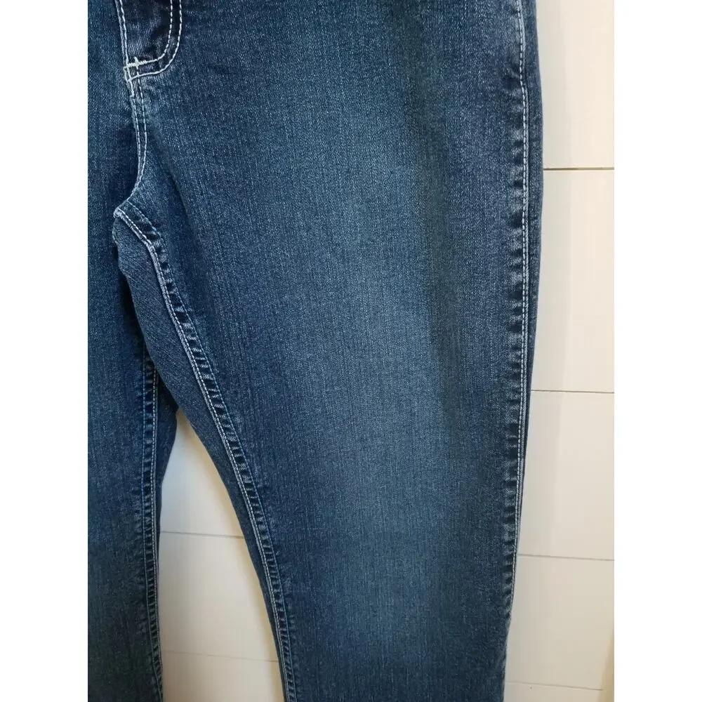 Wrangler Q-Baby WCV20MS Women's 11/12x32 Bootcut Med Wash Jeans No Gap Waistband